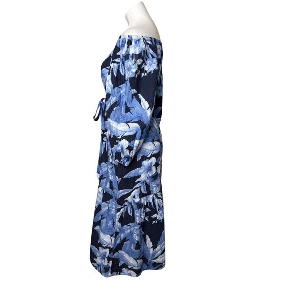 Tommy Bahama NWT $178 Daybreak Hibiscus Midi Dress, Blue Floral Women's Size S - Picture 7 of 12